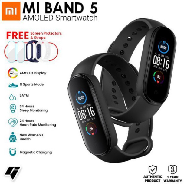 SIÊU PHÂM HẠ GIÁ Vòng đeo tay Xiaomi Mi Band 4 - Mi Band 5 ✨Chính hãng💥 Có Tiếng Việt - Hàng chính hãng của Xiaomi SIÊU