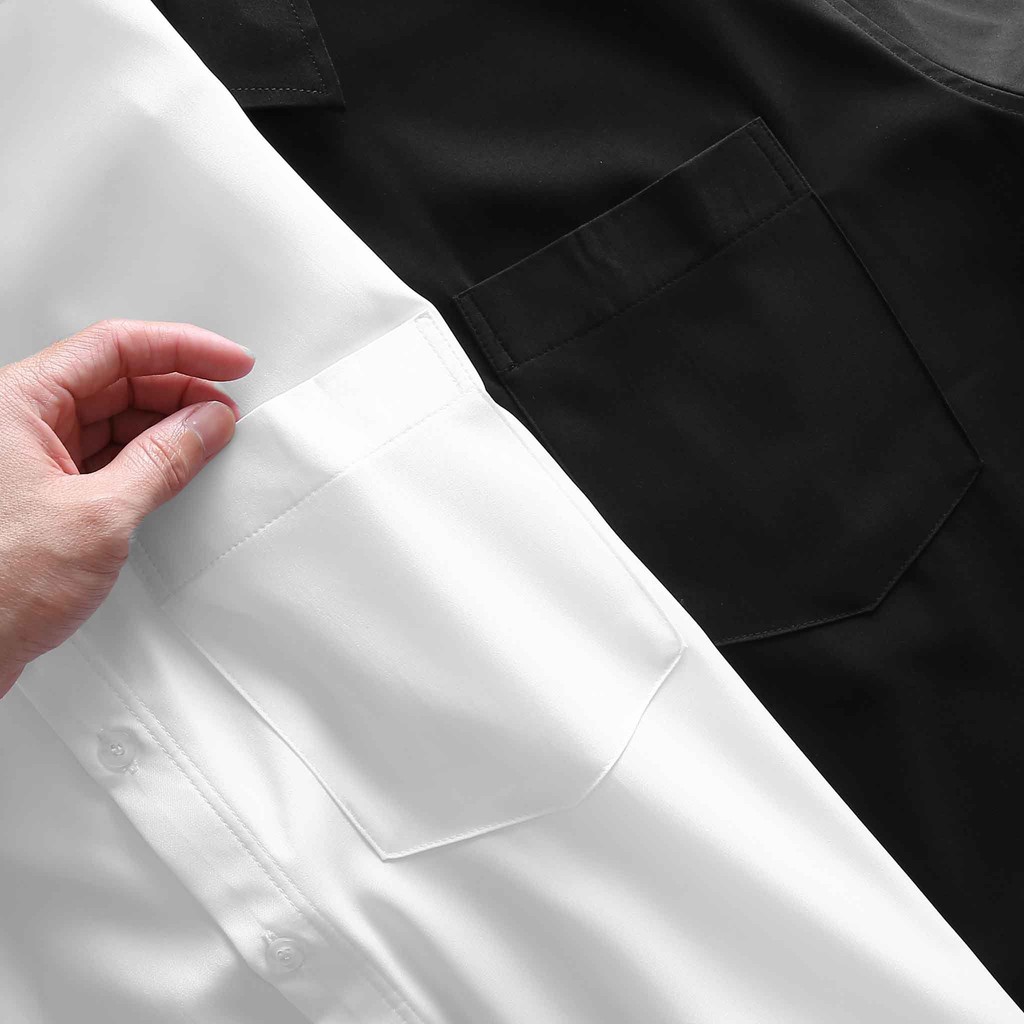 [bigsize < 130kg] Áo sơ mi nam bigsize tay ngắn + tay dài có túi | BigBuy360 - bigbuy360.vn