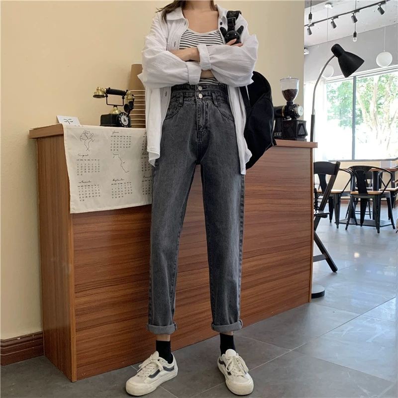 Quần Jean Lưng Cao Phong Cách Hàn Quốc 2021 Cho Nữ | BigBuy360 - bigbuy360.vn