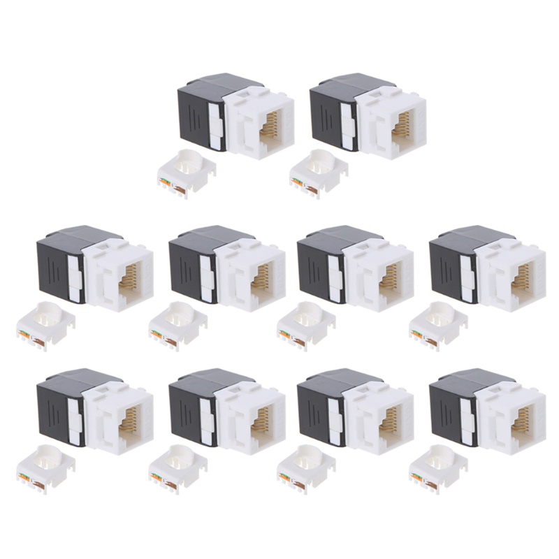 Set 10 Đầu Nối Dây Cáp Mạng Lan RJ45 CAT6