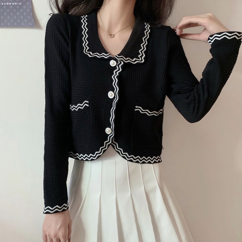Áo Khoác Cardigan Phối Màu Thanh Lịch Cho Nữ | BigBuy360 - bigbuy360.vn
