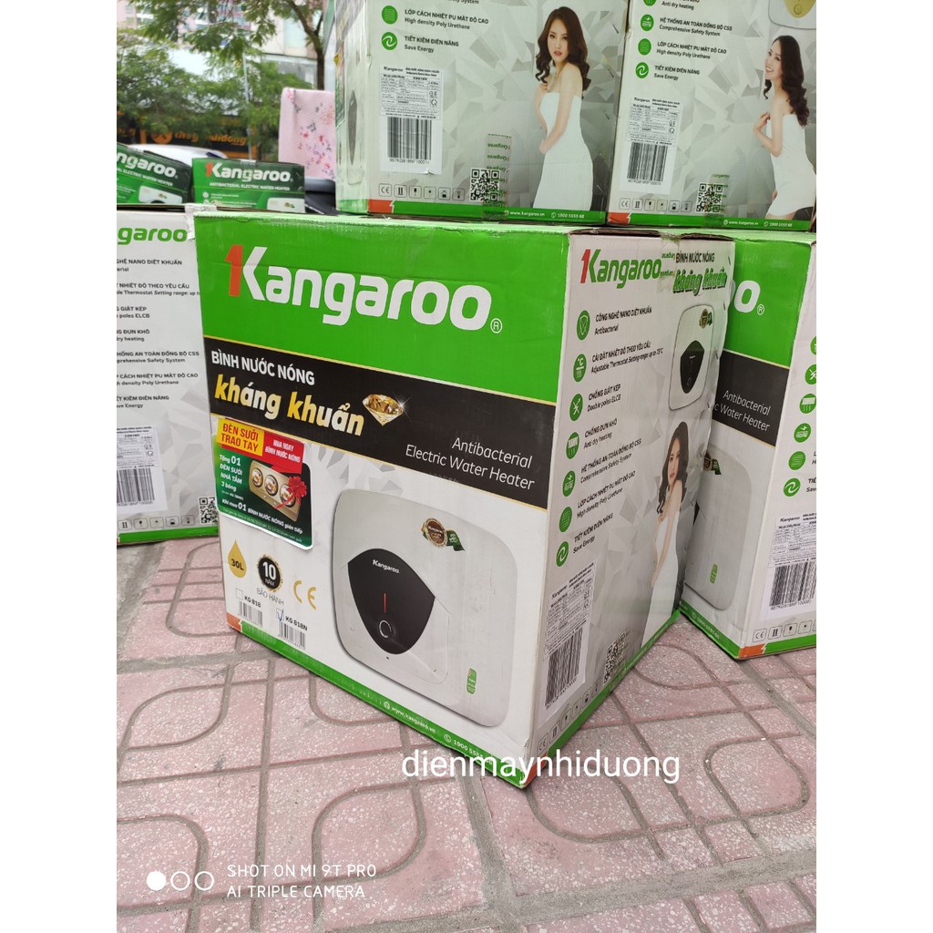 Bình nóng lạnh/ Máy nước nóng 30 lít Kangaroo KG818N chính hãng