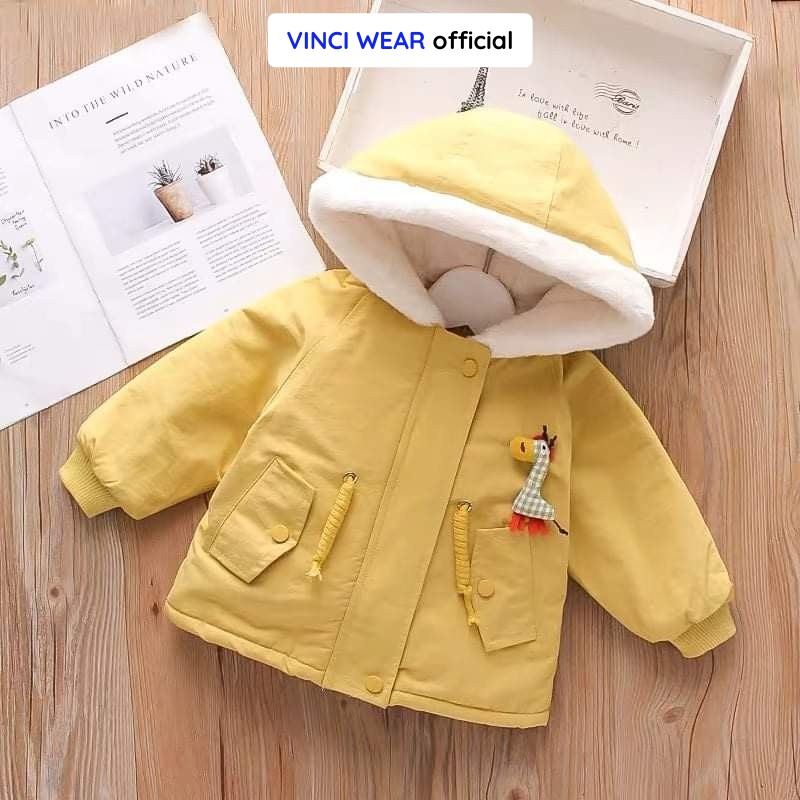 Áo khoác lót lông giữ ấm cho bé từ 3 đến 12 tuổi VINCI WEAR
