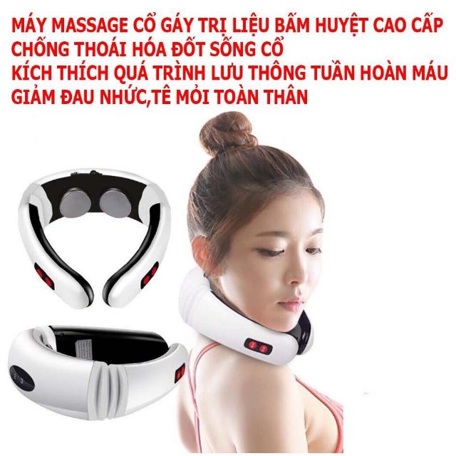 MÁY MASSAGE CỔ CÓ CẢM ỨNG VÀ ĐƯỢC SẠC PIN BẰNG ĐIỆN GIẢM 25K