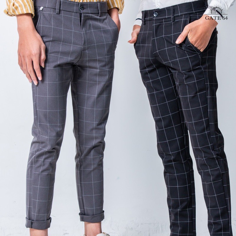 QUẦN NAM KẺ CARO ỐNG BÓ CÁC MÀU ĐẸP (CÓ BÁN SỈ) | CARO LONG PANT FOR MALE | BigBuy360 - bigbuy360.vn
