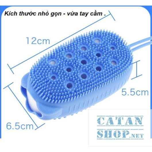 Bông Tắm Silicon Tạo Bọt Massage Hình Chuột Cute, Tẩy Da Chết 2 Mặt (H1114)