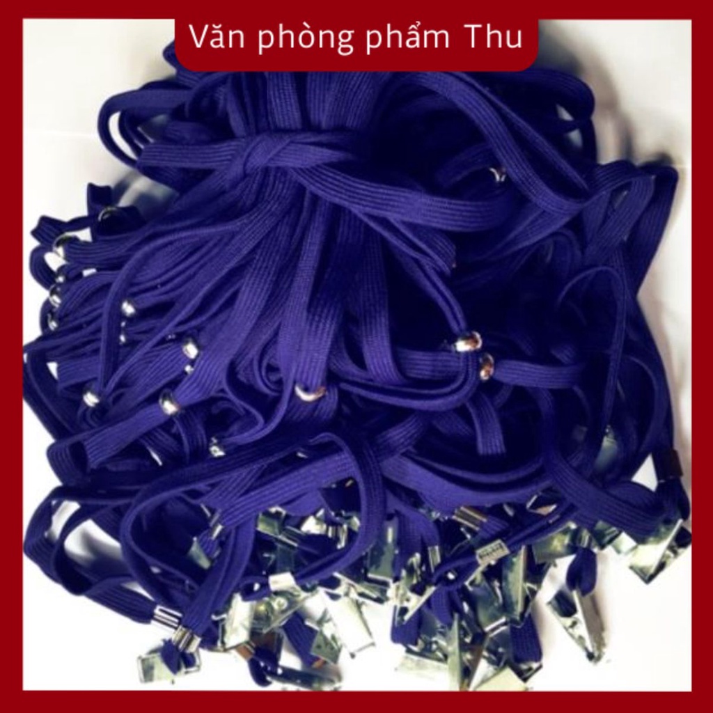 Combo 100 dây đeo bảng tên kẹp sắt