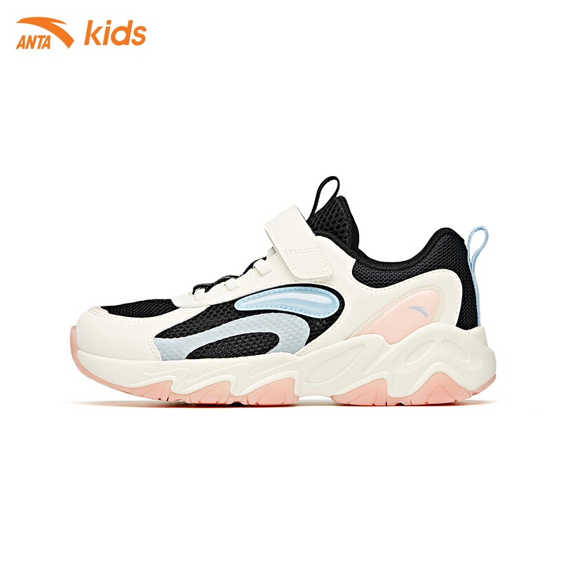 Giày thời trang bé gái phối kim tuyến thương hiệu Anta Kids W322128880-2
