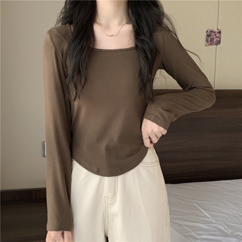 Áo Thun Tay Dài Cổ Chữ U Phong Cách Thời Trang Mới 54298