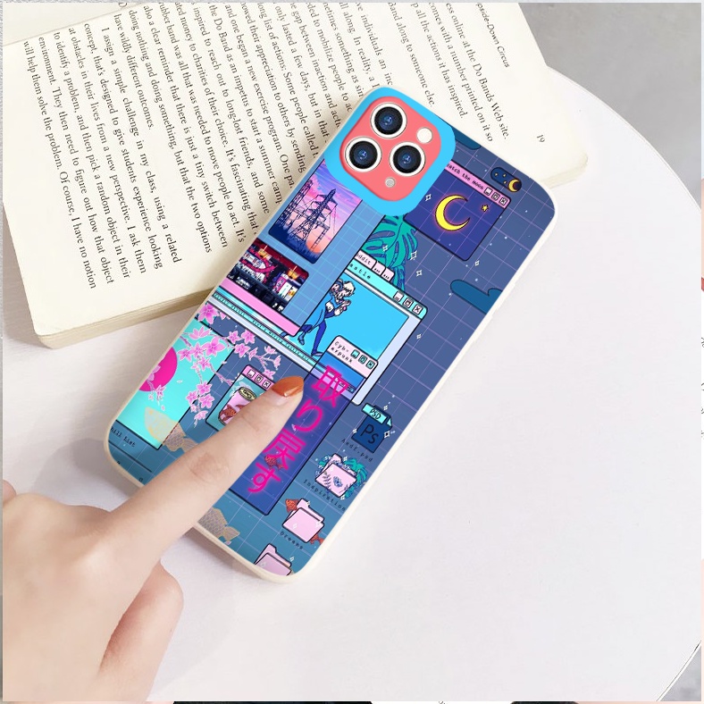 Ốp lưng iphone cạn vuông dẻo phong cách Nhật Bản ip 6splus/7/7plus/8/8plus/x/xr/xs/11/12/pro/max/plus/13promax tr380