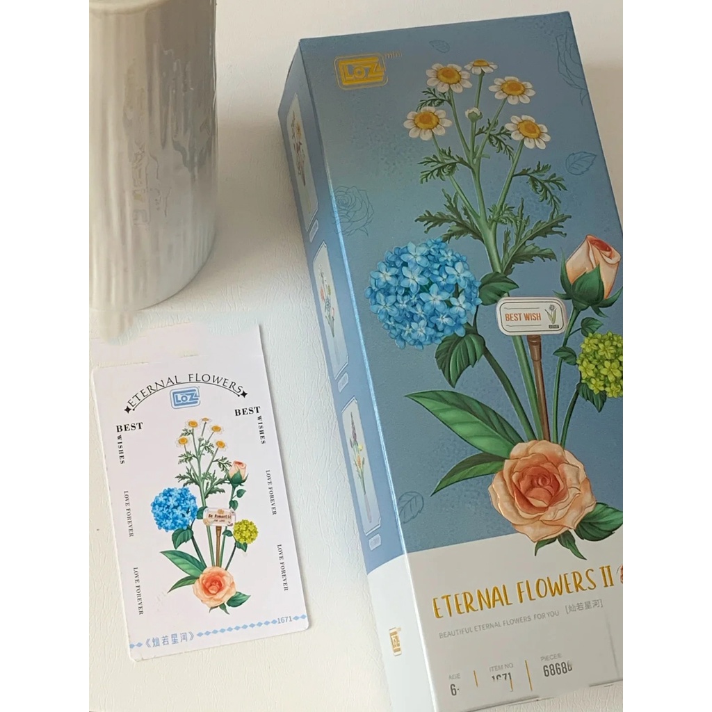 Bộ lắp ráp hoa, hãng Loz bộ xếp hình khối xây dựng bó hoa mã 1670, 1671 và 1672