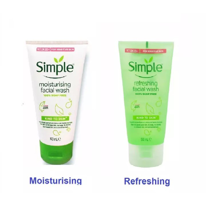 [BAO BÌ MỚI] Sữa Rửa Mặt Simple Gel Kind To Skin Refreshing Facial Wash Gel 150ml