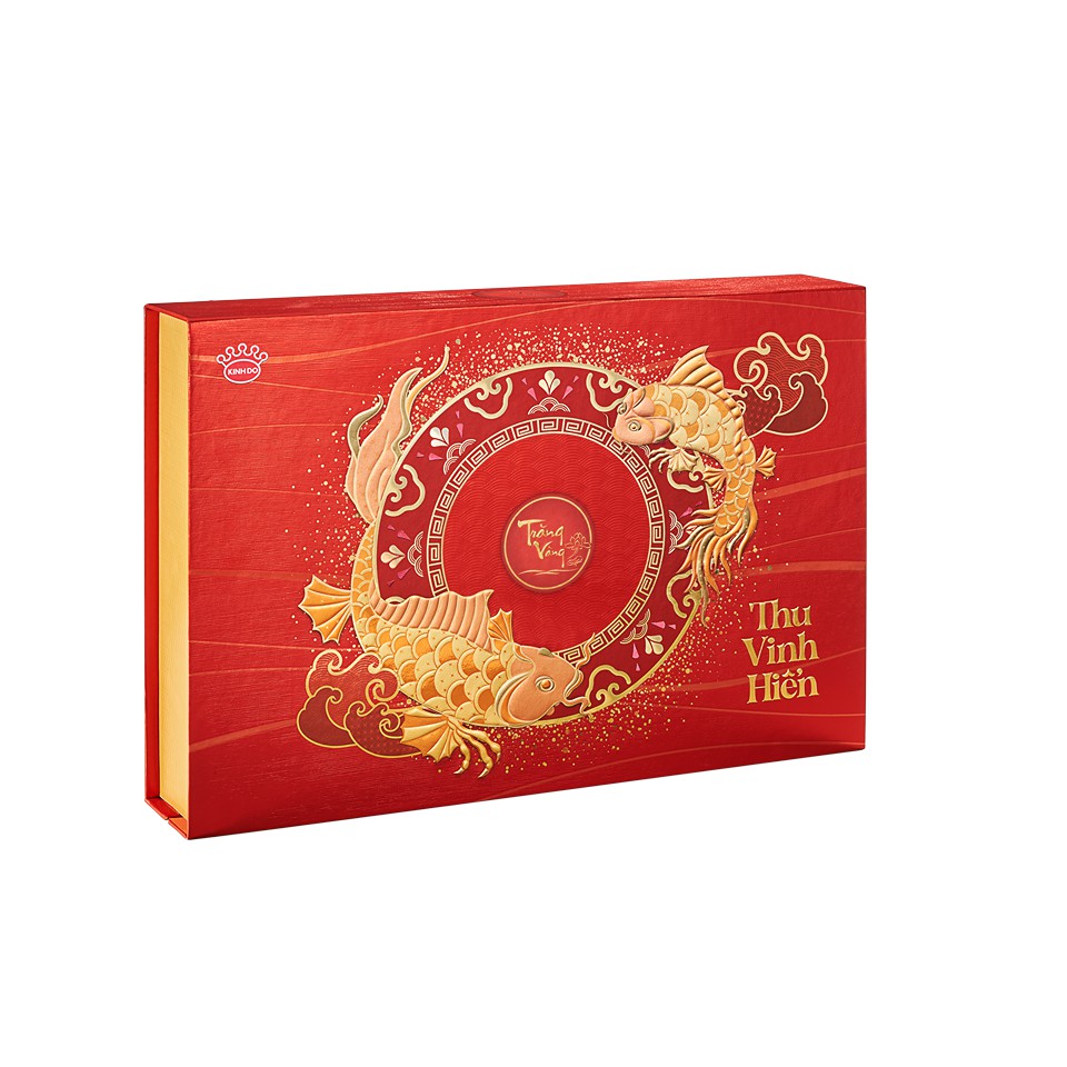Bánh trung thu kinh đô trăng vàng Hoàng Kim vinh hiển đỏ