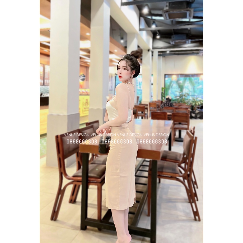 LỤA BODY 2 DÂY PHỐI NƠ - VENUS DESIGN