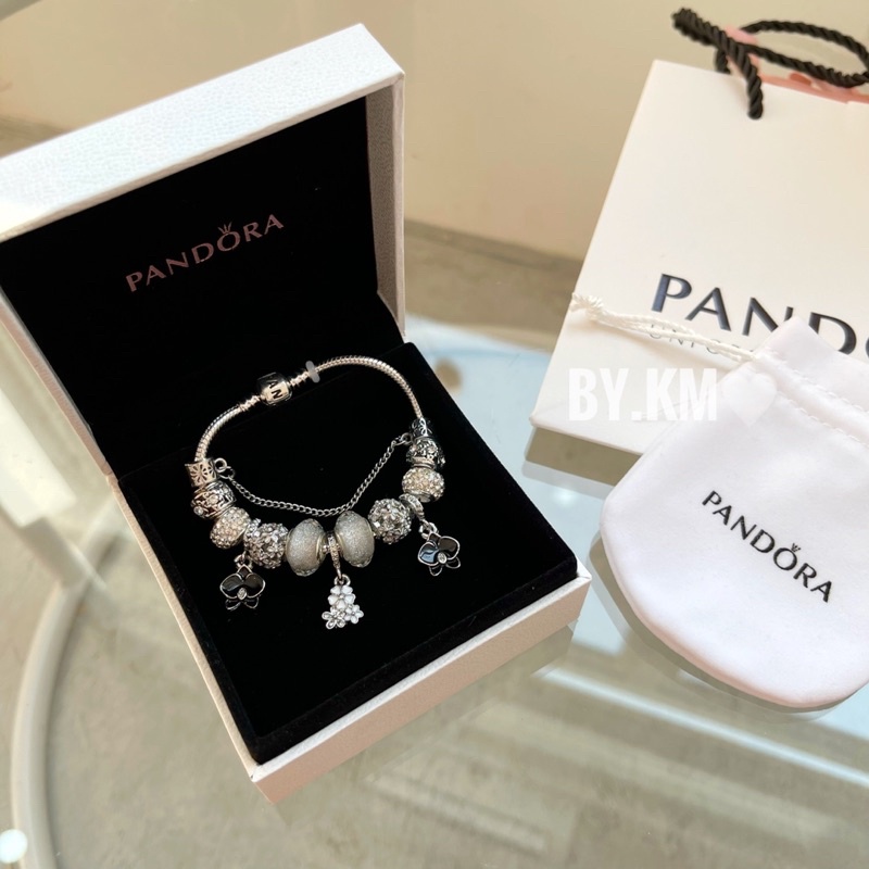 Vòng tay pandora, mai phương bùi, full charm pha lê nhiều màu , Phụ kiện lắc tay Hari korea accessoriea