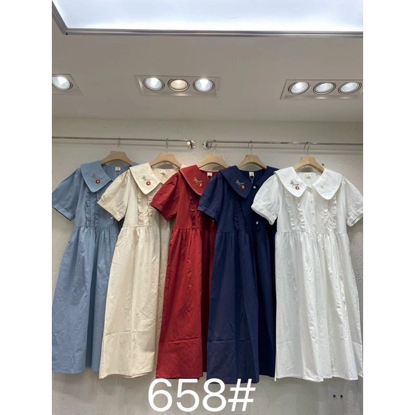 Váy babydoll thêu hoa