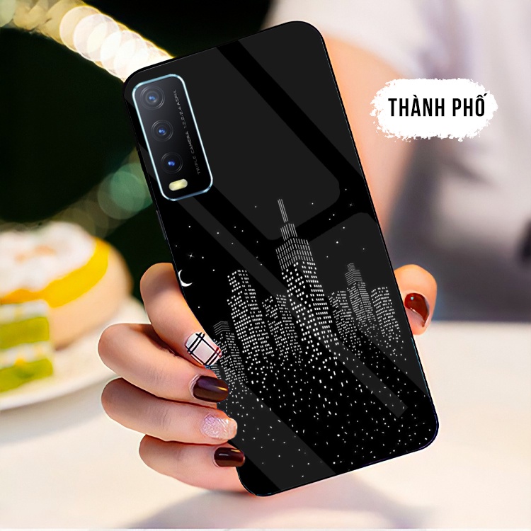 Ốp Lưng VIVO Y20, Y20S, Y12S, V20SE Mặt kính cường lực cao cấp, sáng bóng, chất lượng