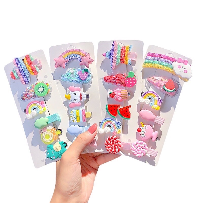 Set 2 kẹp tóc ngẫu nhiên cho bé mã KT4