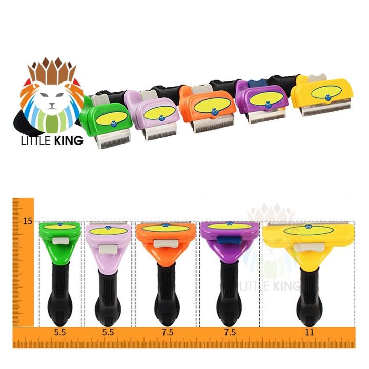 Lược chải lông cho chó mèo deShedding Furminator có nút bấm Little King pet shop