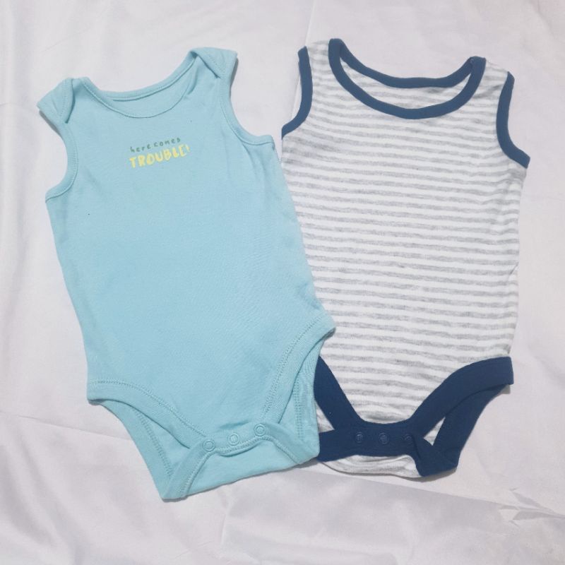[CHỌN MẪU] Body chip BA LỖ sát nách, bodysuit xuất dư cho bé trai bé gái 0-24m