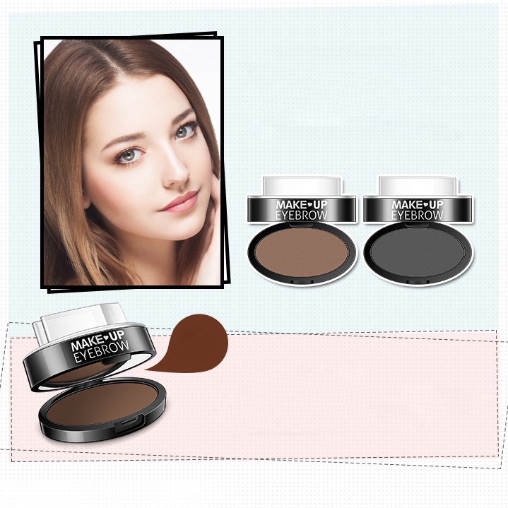 Bột in chân mày Bioaqua Make Up Eye Brown ( 2 khuôn + Phấn mày + Cọ)