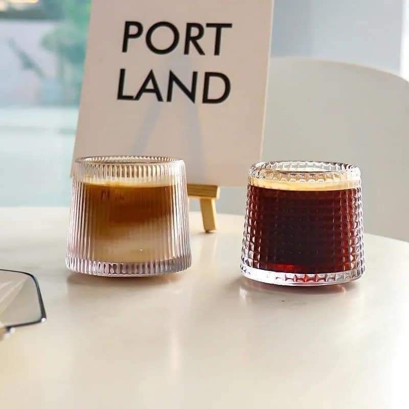 Set 6 cốc thủy tinh xoay chịu nhiệt siêu dày chống đổ mẫu mới