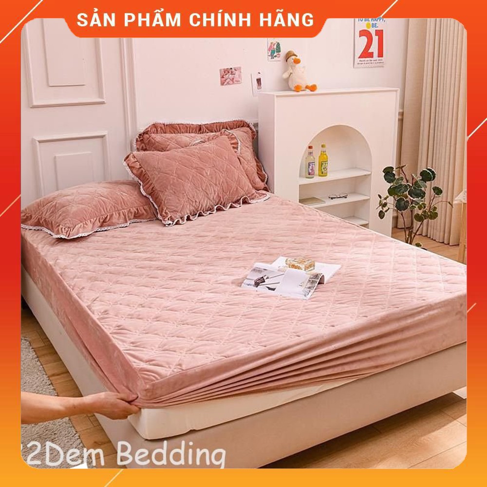 Bộ Chăn Ga Gối Nỉ Nhung Ga Bo 22dem