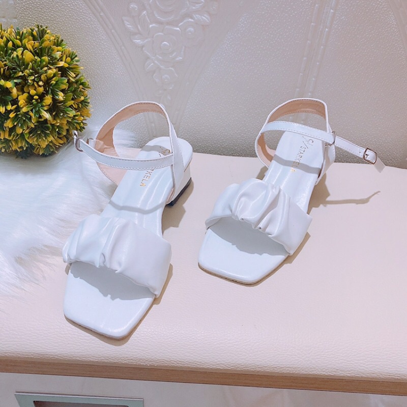 [Cực hot] Giày sandal cao gót nữ cao 4p quai bèo nhúm ảnh chụp thật