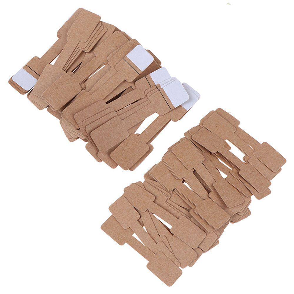Set 100 Nhãn Giấy Kraft Màu Nâu / Trắng Treo Vòng Tay Trang Sức