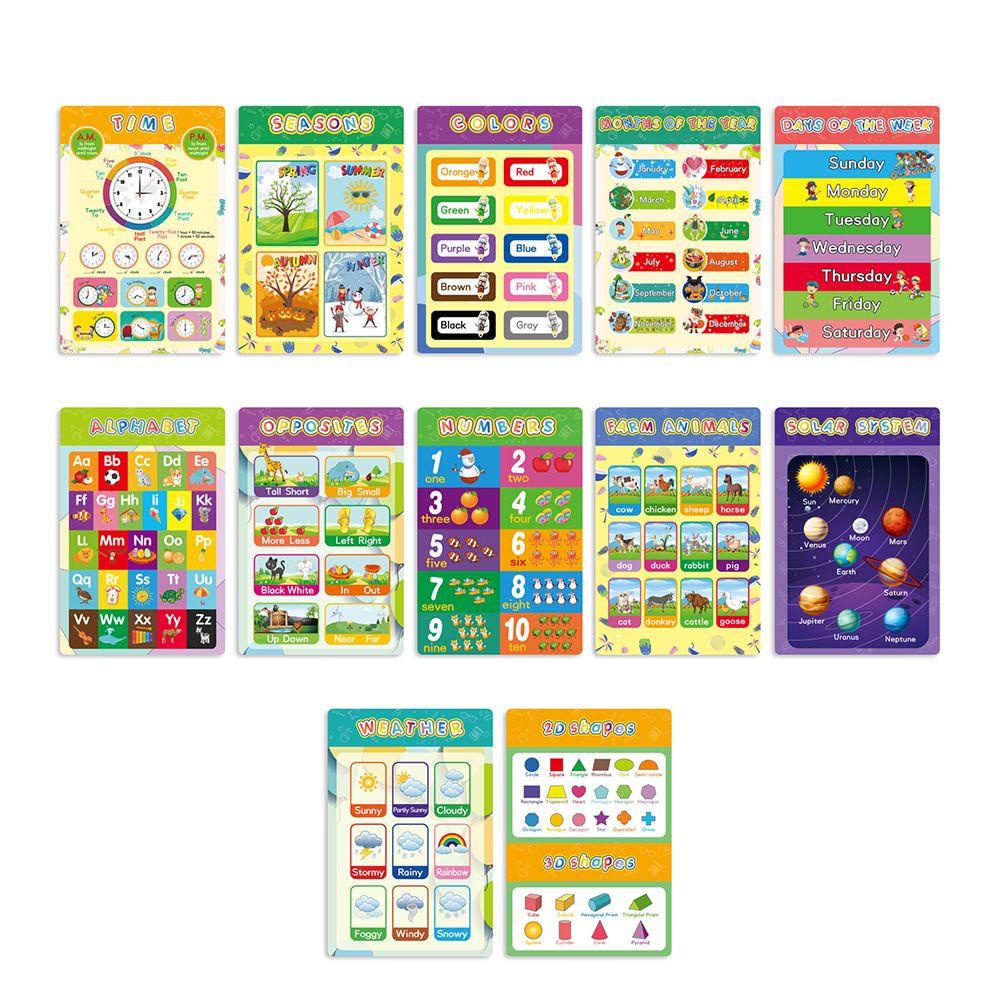 SUSANS Bộ 16 Tấm Poster Gồm 16 Tấm Poster Dùng Để Giáo Dục Sớm Cho Bé