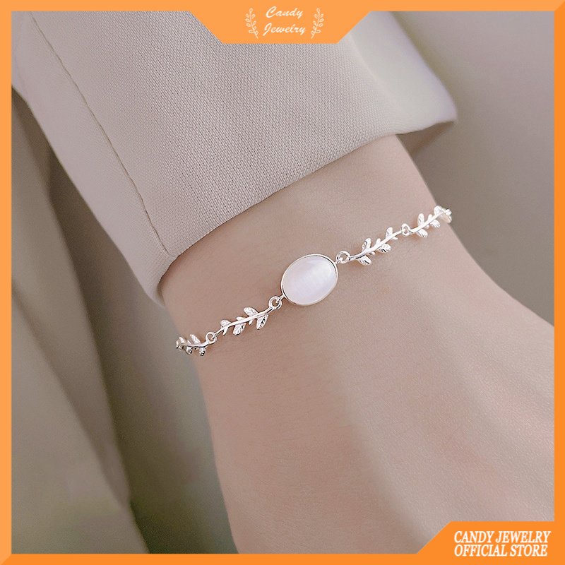 Vòng đeo tay MANYUE mặt opal thiết kế kiểu nhánh cây thời trang dành cho nữ