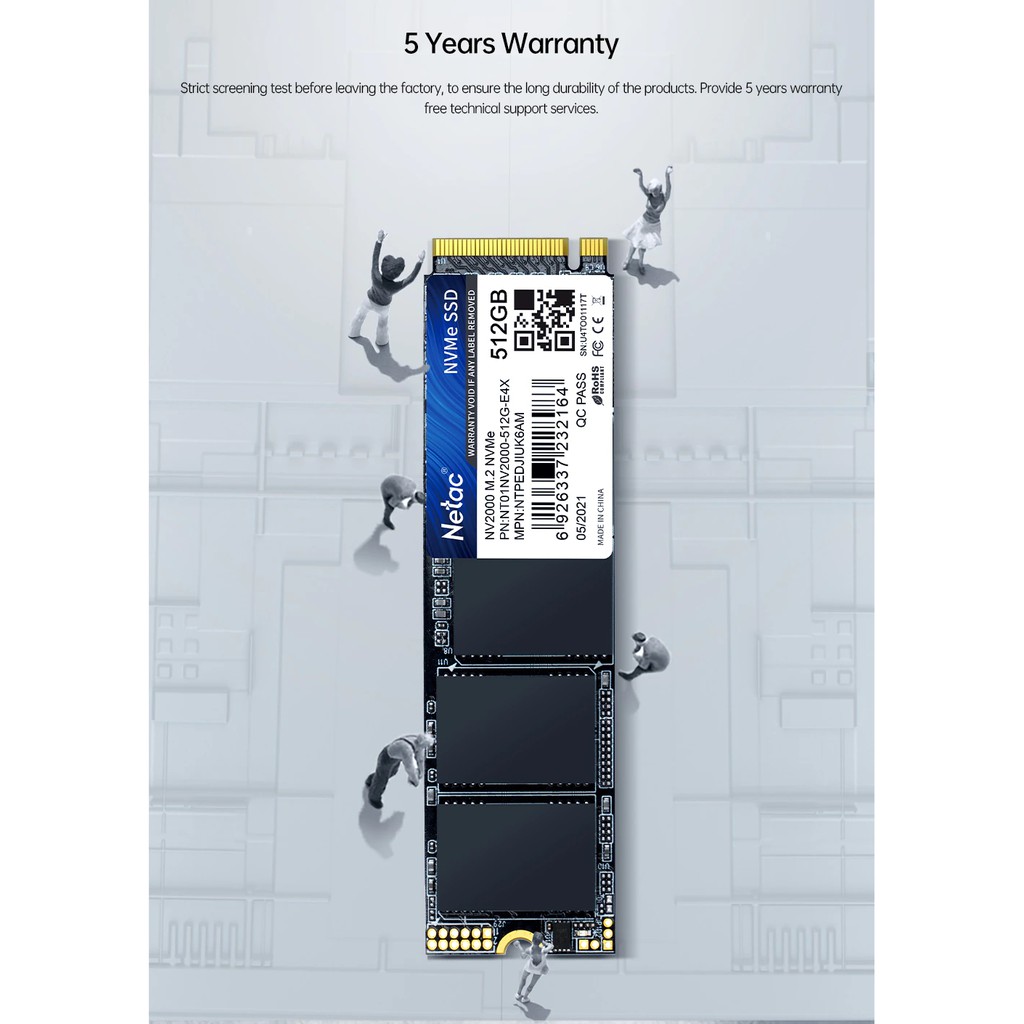 SSD Netac M.2 PCIe NVME NV2000 256Gb 512Gb 1Tb. Đọc Tuần Tự 2400Mb/s | BigBuy360 - bigbuy360.vn