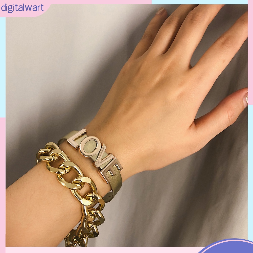 Bộ 2 vòng tay thời trang nữ kiểu dáng cực cá tính màu hoàng kim thanh lịch