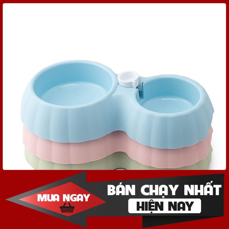 [❌GIÁ SỈ❌] Bát Ăn Đôi Cấp Nước Tự Động Dành Cho Chó Mèo Hình Quả Bí Ngô – Mã BABS85 0 ❤️