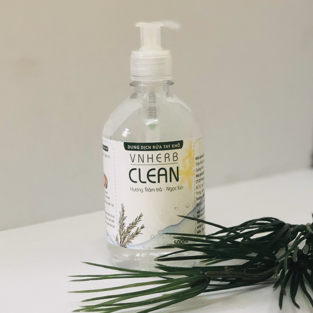 Dung dịch nước xịt rửa tay khô khử trùng sạch da tay tránh lây nhiễm bệnh - VNHerb Clean (Chai 100ml - 500ml) | BigBuy360 - bigbuy360.vn