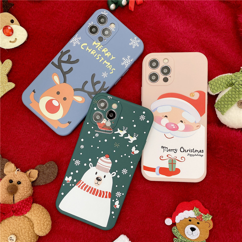 Ốp Điện Thoại Họa Tiết Giáng Sinh Xinh Xắn Dành Cho Iphone 11 Pro Max 10 Xsmax Xr 7 8p | BigBuy360 - bigbuy360.vn