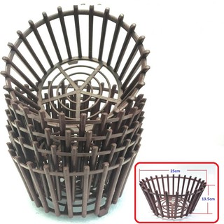 Set 5 chậu nhựa giả gỗ trồng lan số 3 đường kính 25cm cao 13.5cm