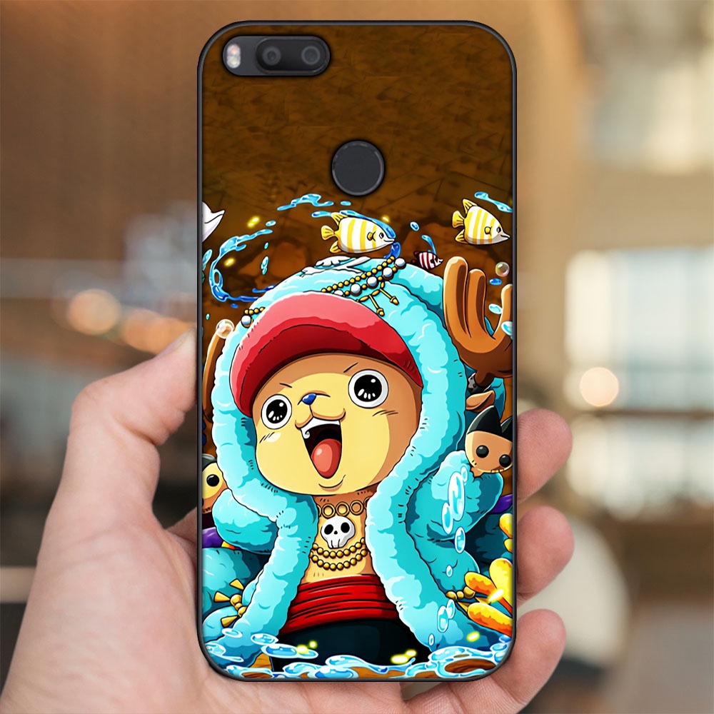 Ốp lưng Xiaomi Mi A1, Mi 5X viền đen in hình Chopper One Piece Đảo Hải Tặc