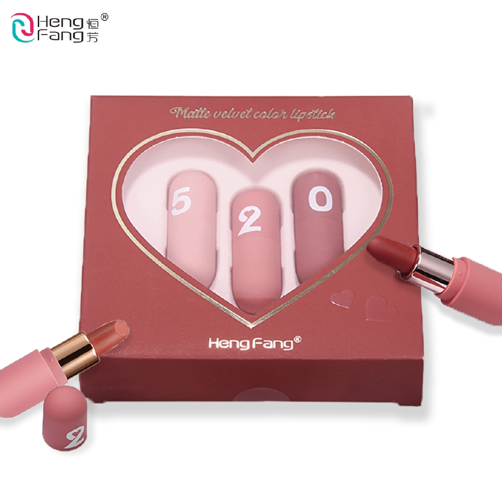 Set 3 Son Môi HengFang H144 Hình Viên Con Nhộng Độc Đáo 1.5gx3 | BigBuy360 - bigbuy360.vn