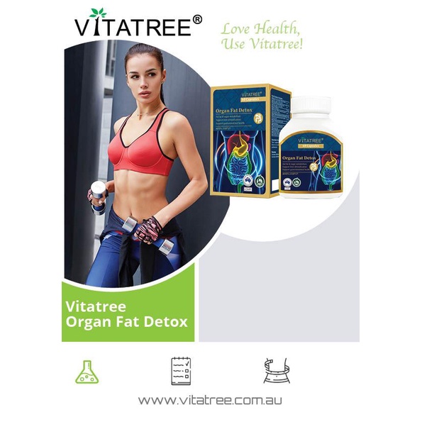 Viên Uống Thải Độc Mỡ Nội Tạng chuẩn Úc liệu trình 30 ngày - Vitatree Organ Fat Detox 60 capsules -chemisthouse
