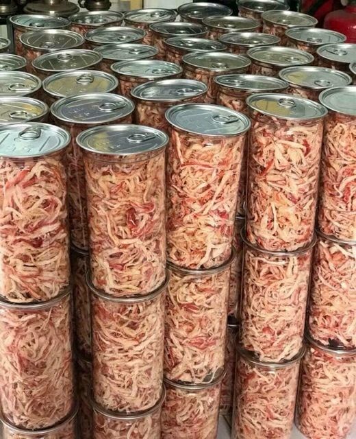 hủ PET300gr mực hấp nước dừa