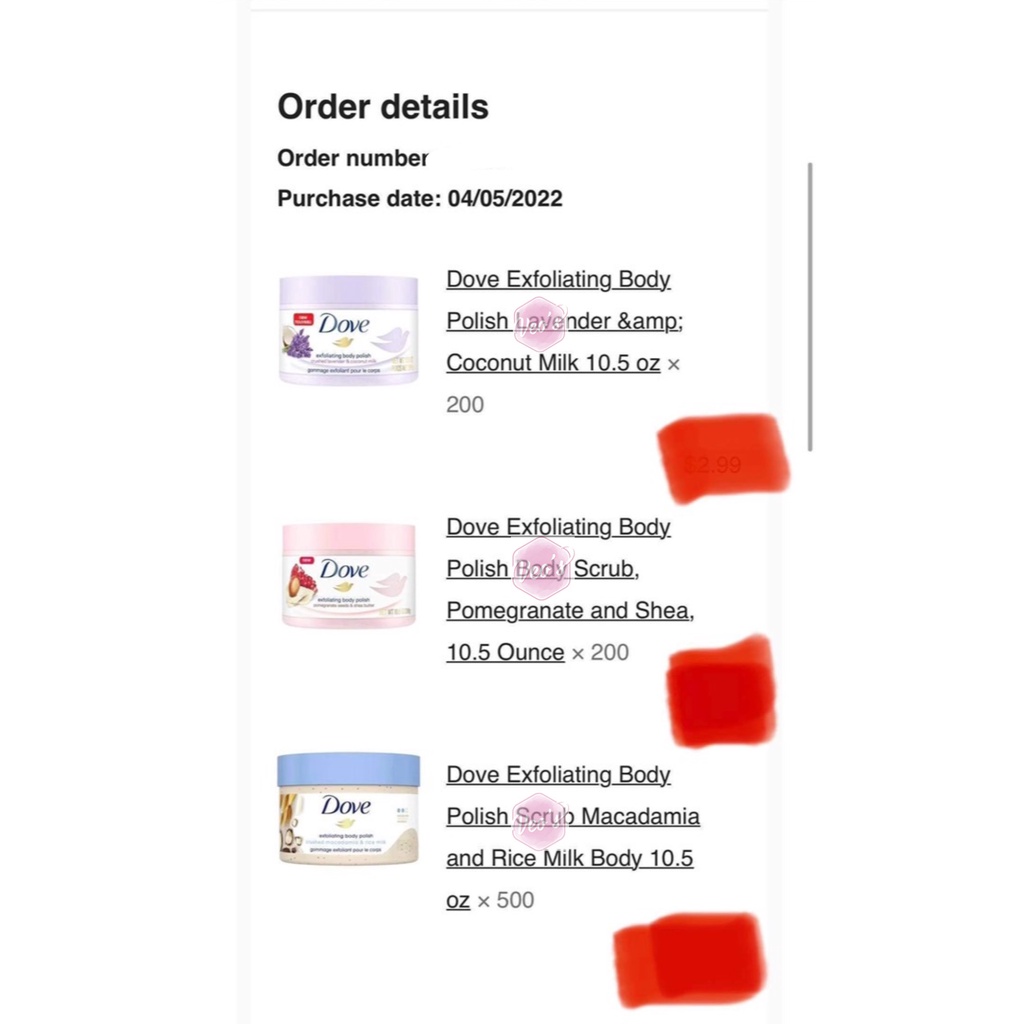 Tẩy da chết toàn thân Dove Exfoliating Body Polish