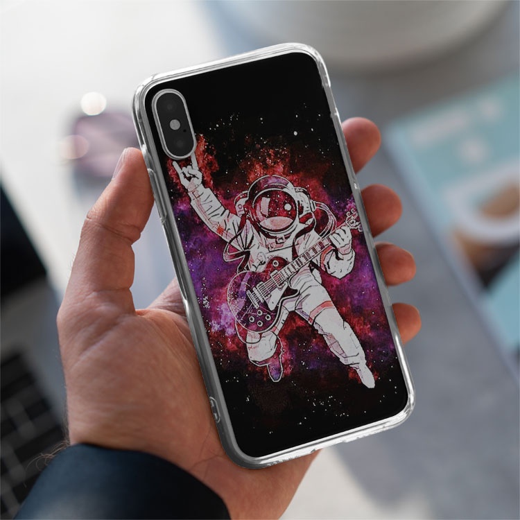 Ốp di động astronaut Play Guitar Mr.Simple Shop cho Iphone 5 6 7 8 Plus 11 12 Pro Max X Xr AST06210147