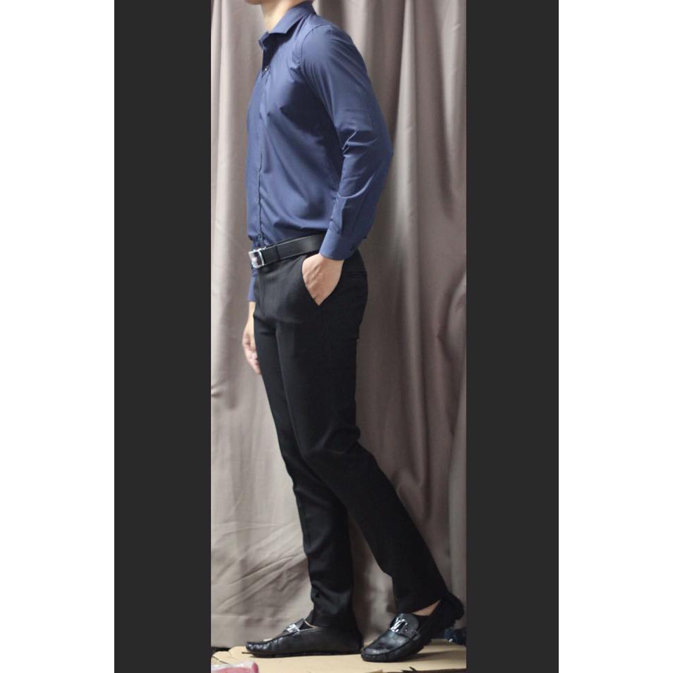 Quần âu nam màu đen chất vải mềm kiểu dáng SLIM phù hợp cho nam | BigBuy360 - bigbuy360.vn