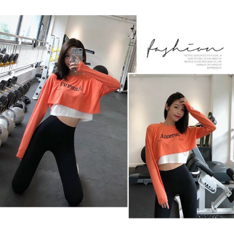 [ Siêu Phẩm Thu Đông ] Crop Top Tay Dài Cặp Đôi