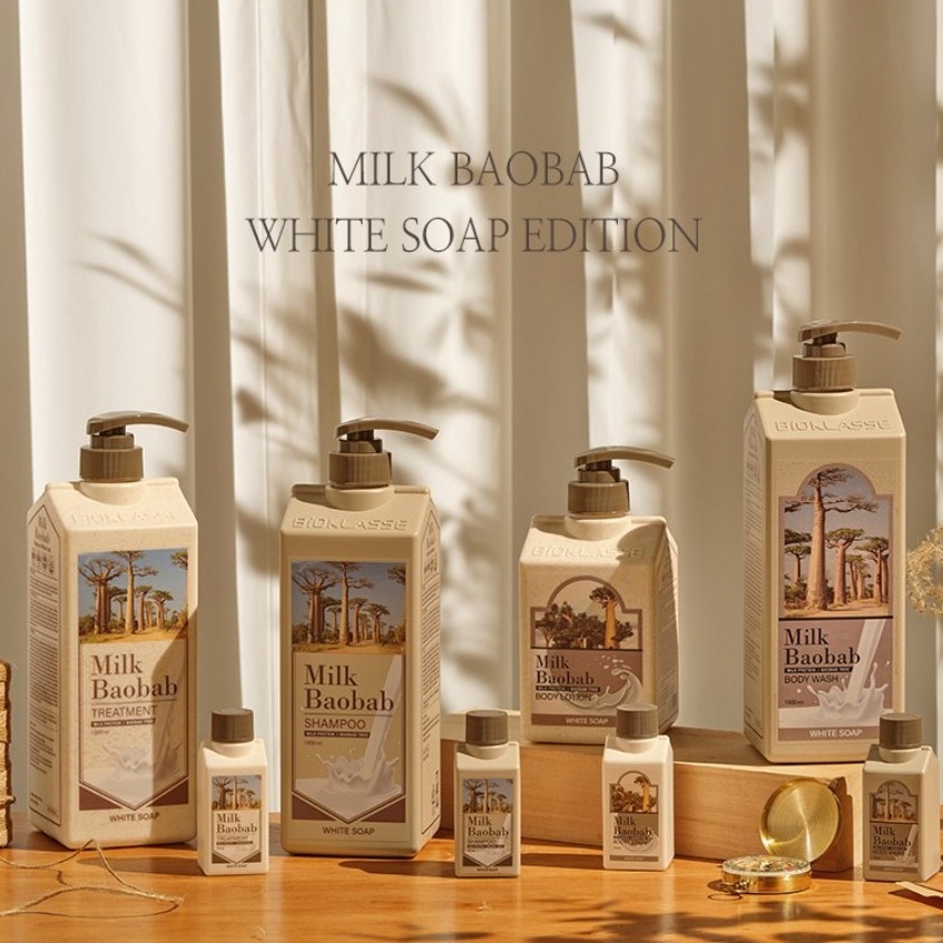 Set 4 sản phẩm đi du lịch chăm sóc cơ thể Milk Baobab 70ml