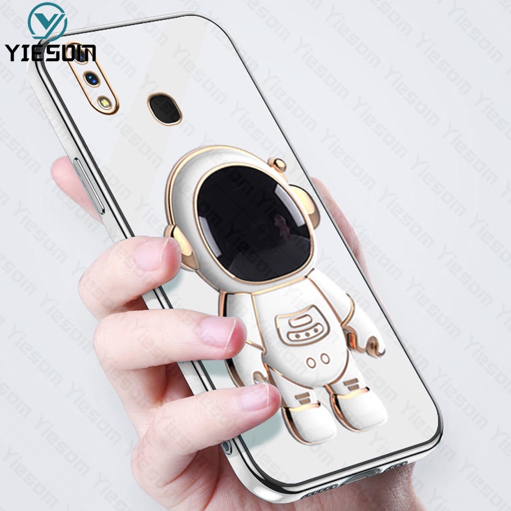 Ốp Điện Thoại Silicon Vuông Mềm Có Giá Đỡ Cho Vivo Y95 Y91 Y93 Y91C Y1S Y71 Y79 Y85 Y66 V9 V7 Plus V5 S1 Pro