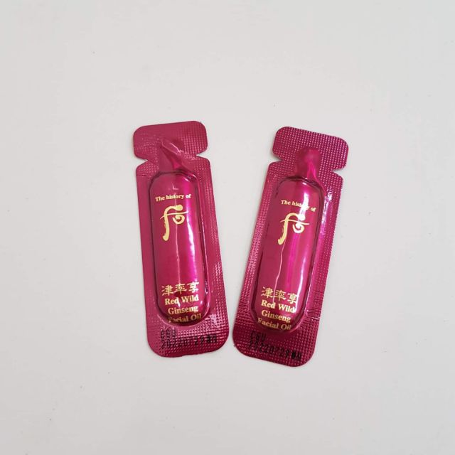 10 gói tinh dầu Whoo đỏ Red Wild Ginseng Facial oil