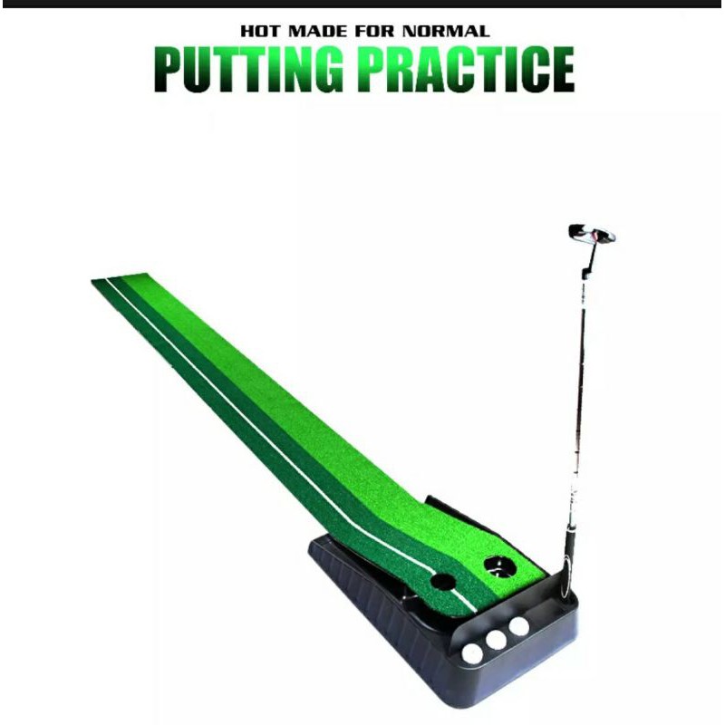 Thảm tập Golf Putting, dụng cụ hỗ trợ tập gạt tại bóng vùng Green nhà ( Tặng 5 quả bóng tiêu chuẩn )
