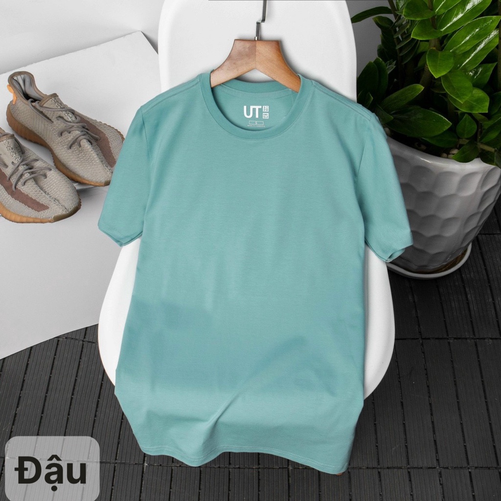 Áo thun cổ tròn uni trơn basic cotton 100%